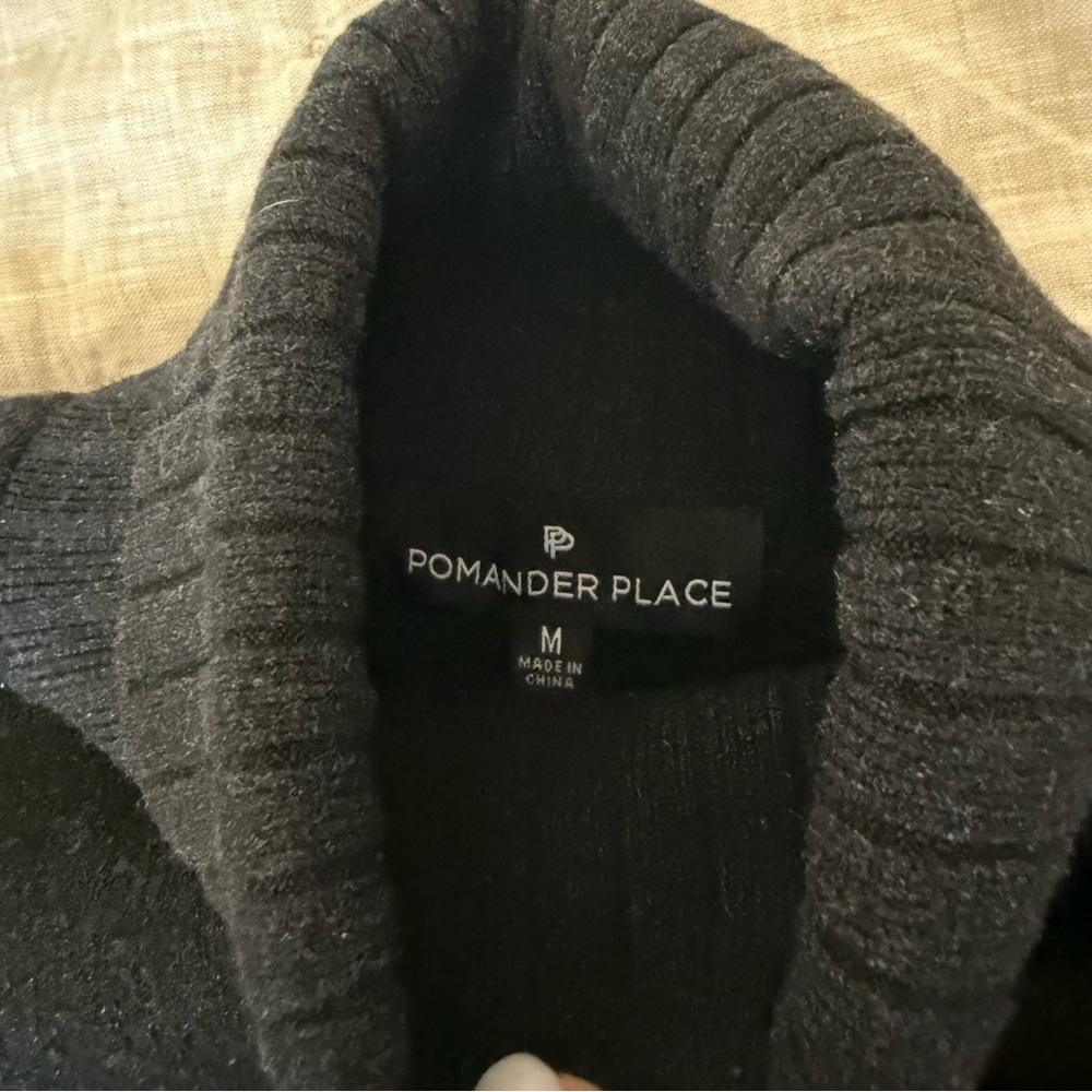 Tuckernuck pomander place noir Vivianne sweater dress black shimmer Size Medium - Picture 9 of 10
